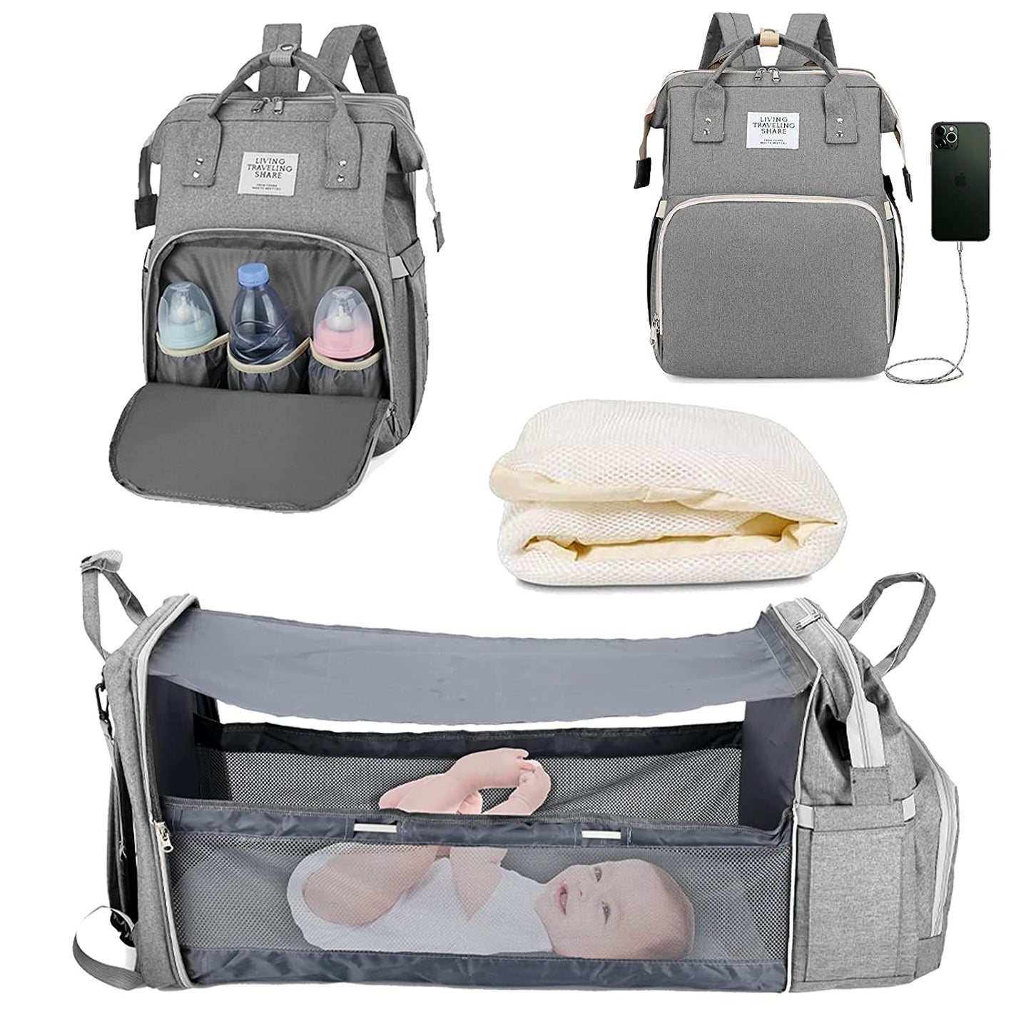 2-in-1 Vauvan Vaippalaukku