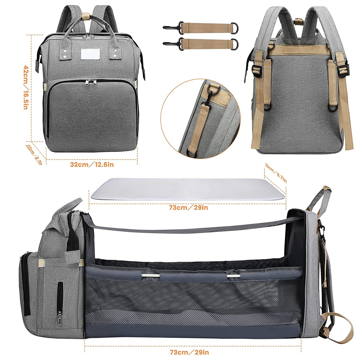 2-in-1 Vauvan Vaippalaukku