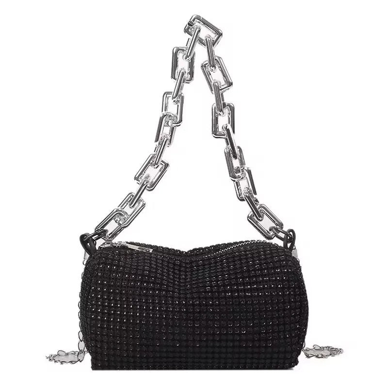 Allover Rhinestone ämpäri laukku