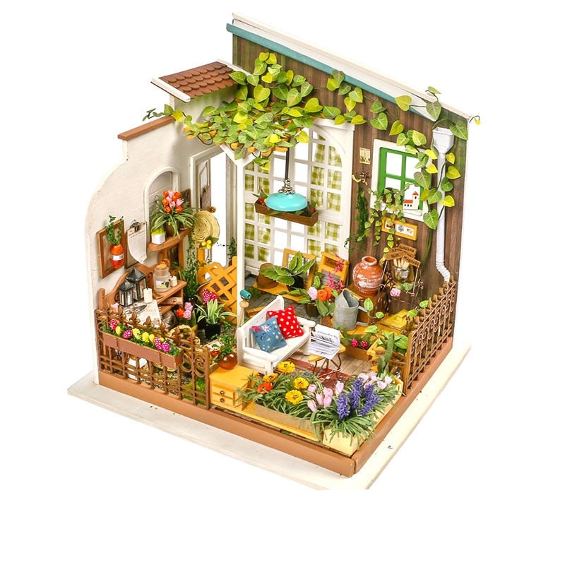 DIY puinen miniatyyri talo Kit