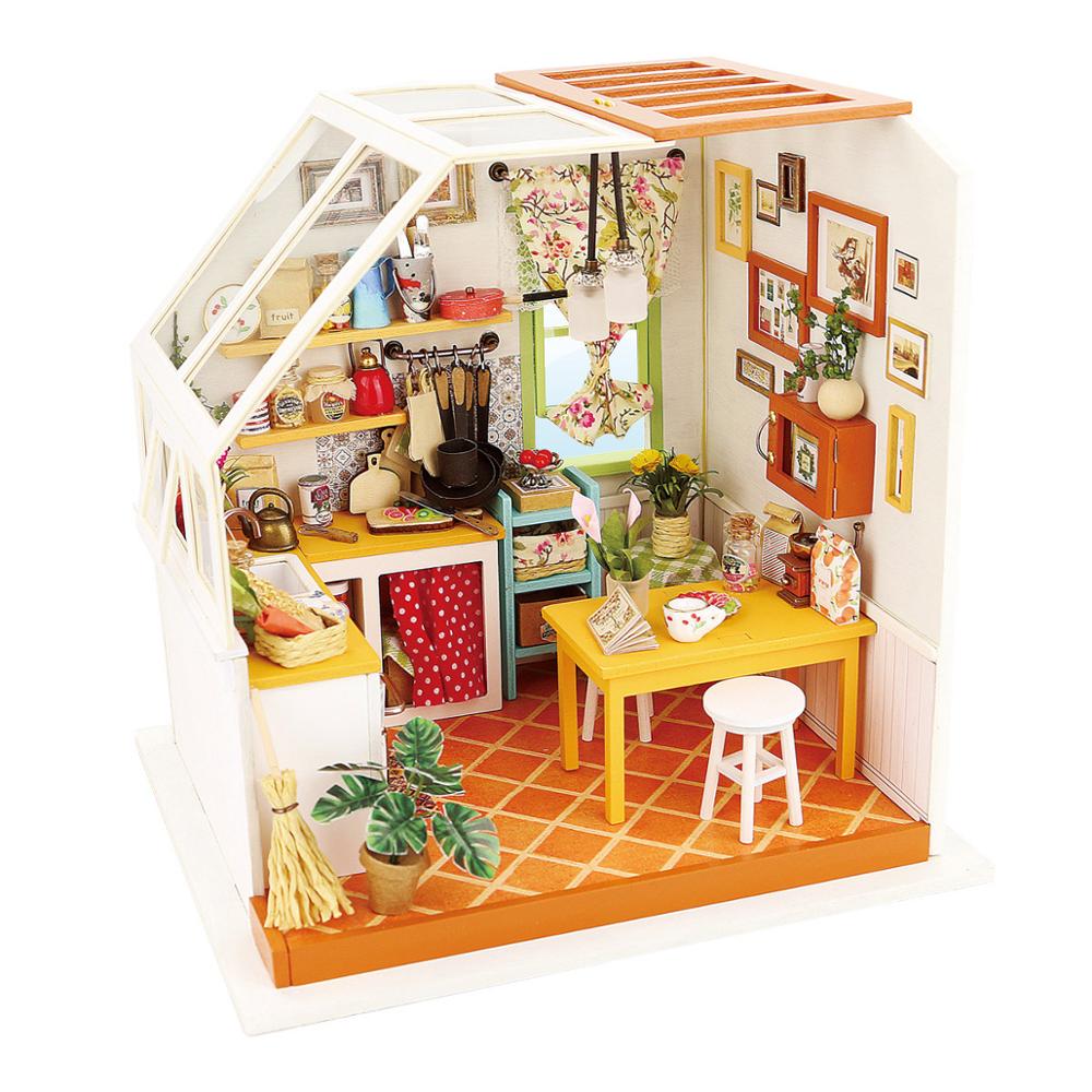 DIY puinen miniatyyri talo Kit