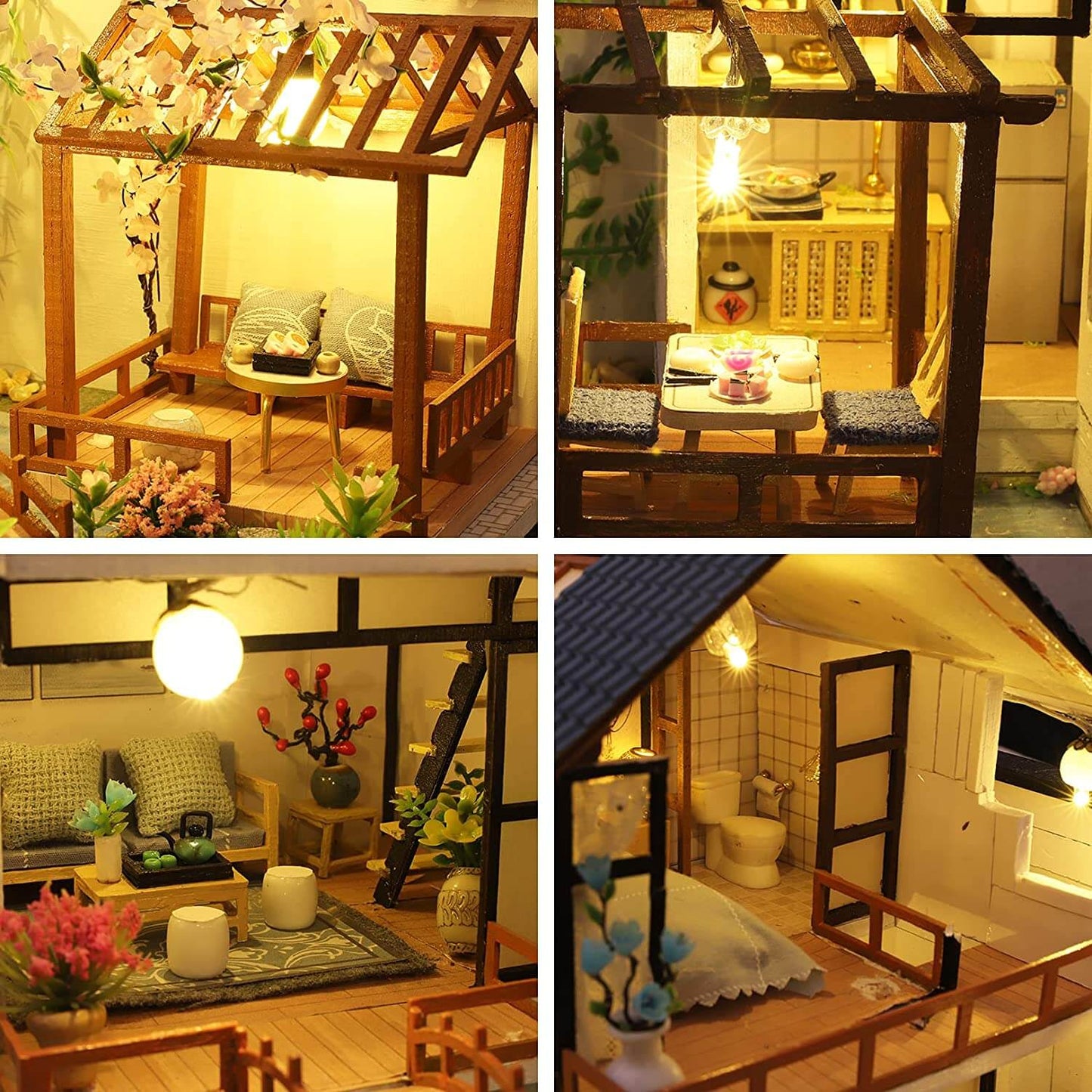 DIY puinen miniatyyri talo Kit