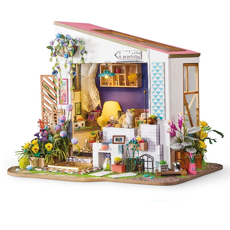 DIY puinen miniatyyri talo Kit
