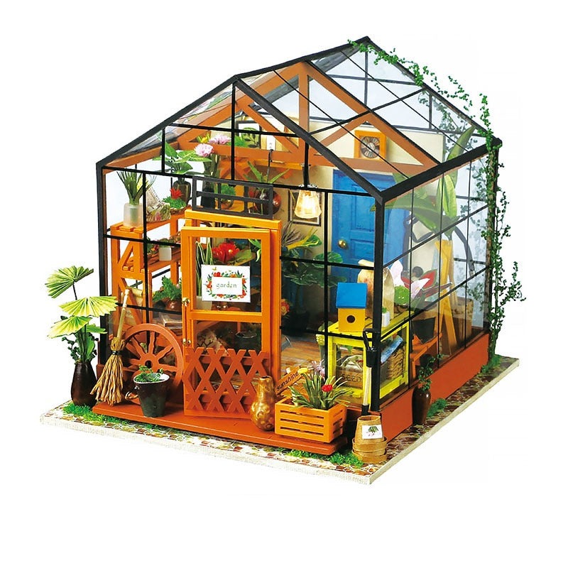 DIY puinen miniatyyri talo Kit