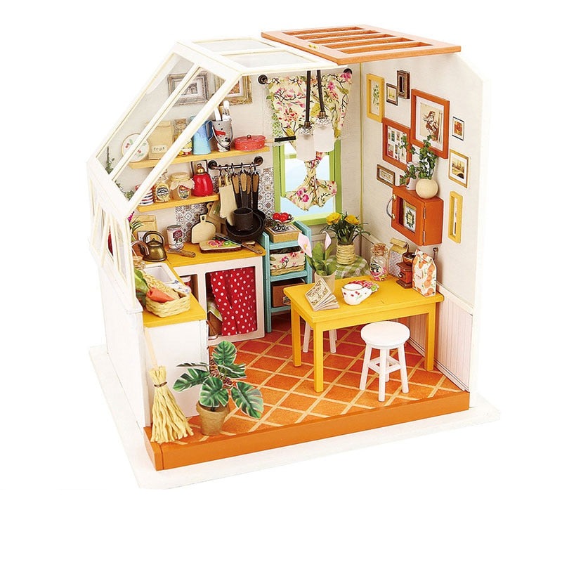 DIY puinen miniatyyri talo Kit