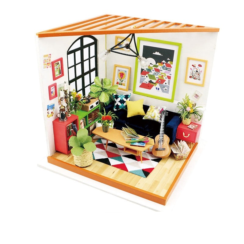 DIY puinen miniatyyri talo Kit
