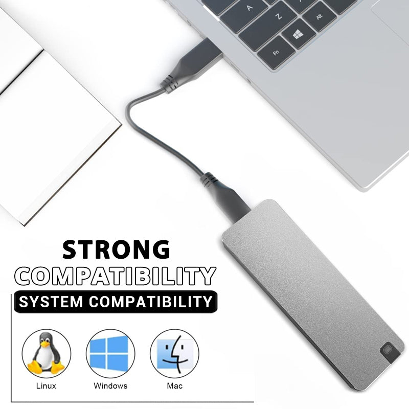 Kompakti Kannettava Kiintolevy USB 3.2 Gen 1 Kestävä Muovi ja Metalli