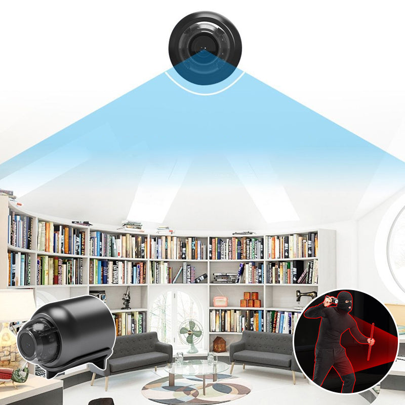 Kompakti Turvakamera 1080p HD Wifi Liiketunnistus Yövisio Kestävä Muovi