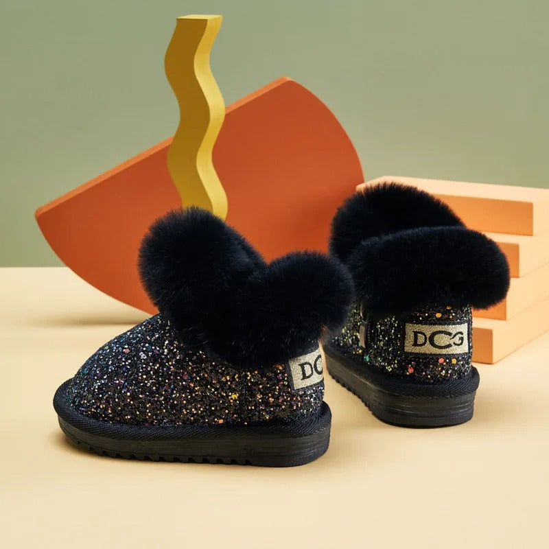 Lapset Lämmin Plush pehmeä pohja Snow Boots