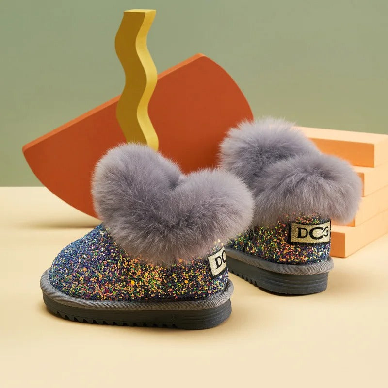 Lapset Lämmin Plush pehmeä pohja Snow Boots
