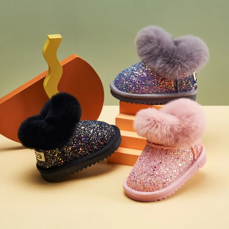 Lapset Lämmin Plush pehmeä pohja Snow Boots