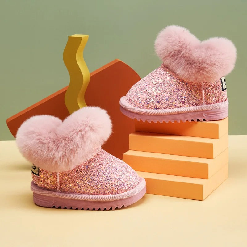 Lapset Lämmin Plush pehmeä pohja Snow Boots