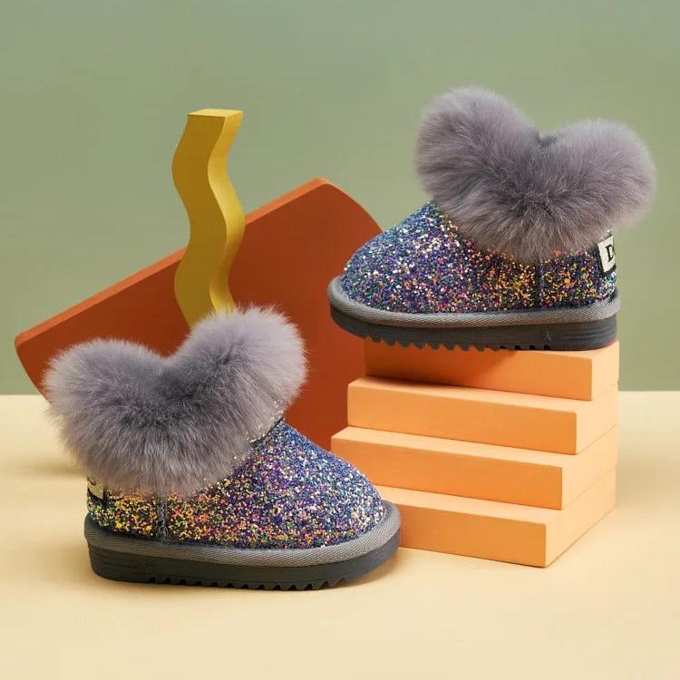 Lapset Lämmin Plush pehmeä pohja Snow Boots