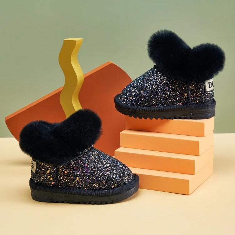 Lapset Lämmin Plush pehmeä pohja Snow Boots