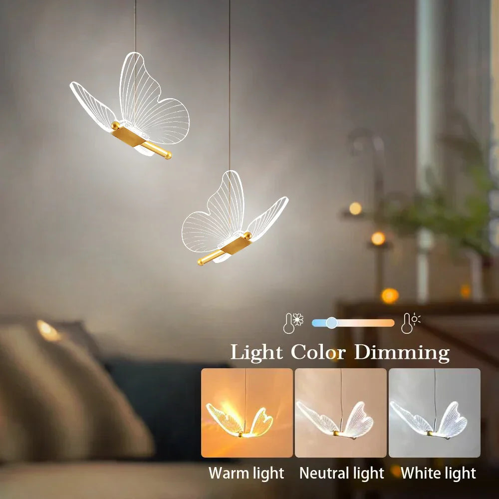 Lastenhuoneen LED-perhoslampu, Taianomainen ja Värikäs