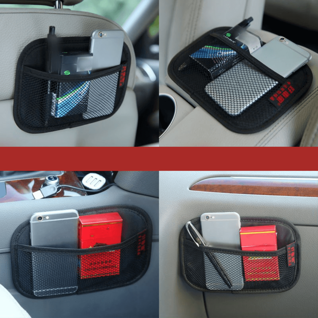 Leather Mesh Car Organizer