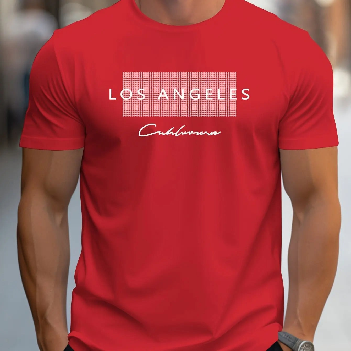 Miesten Los Angeles -graafinen T-paita