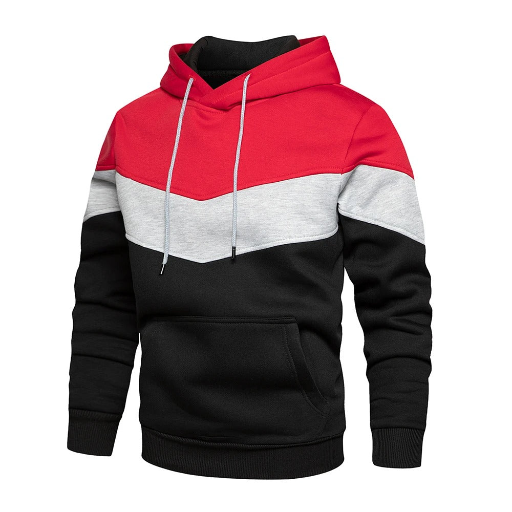 Miesten Patchwork Fleece Huppari