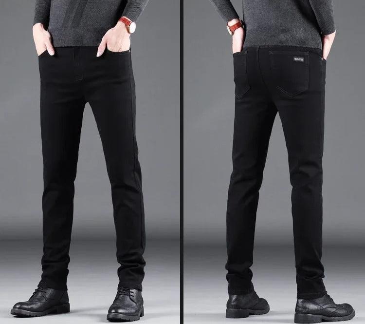 Miesten Pure Black Slim farkut