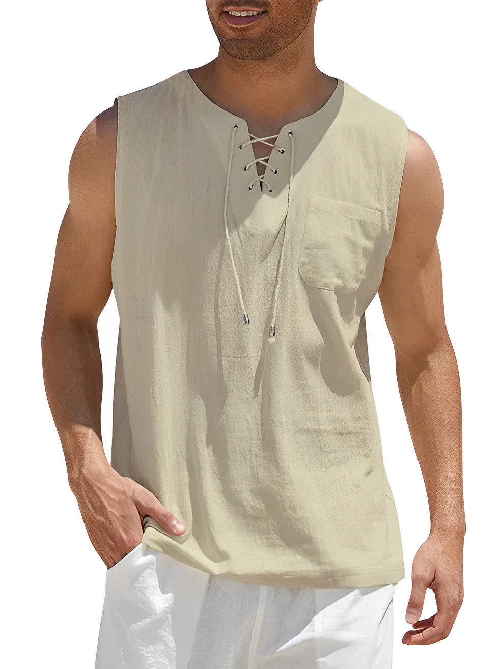 Miesten Tanktop Yksinkertainen Hengittävä Kangas