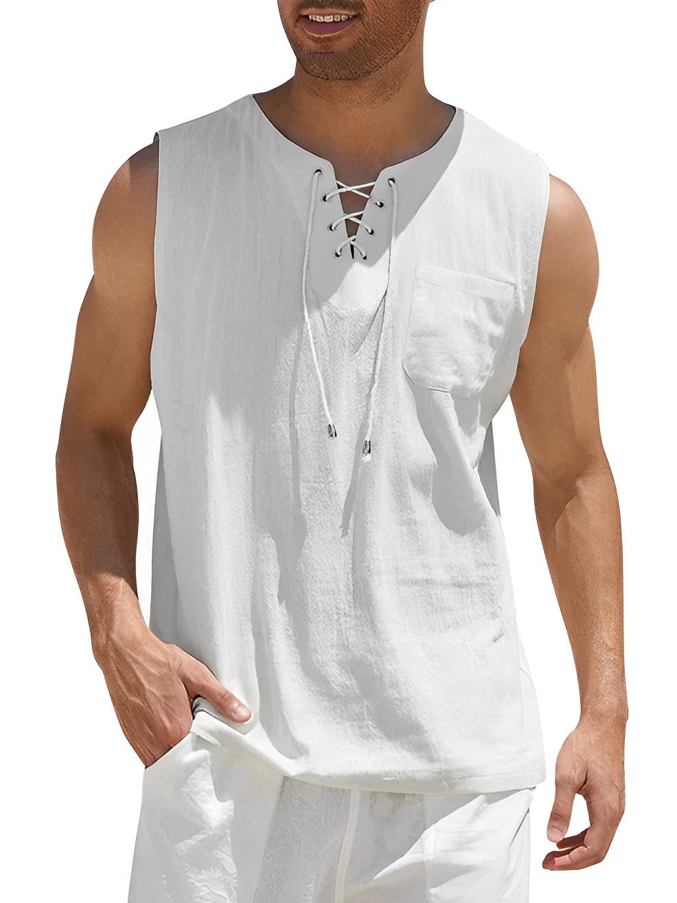 Miesten Tanktop Yksinkertainen Hengittävä Kangas