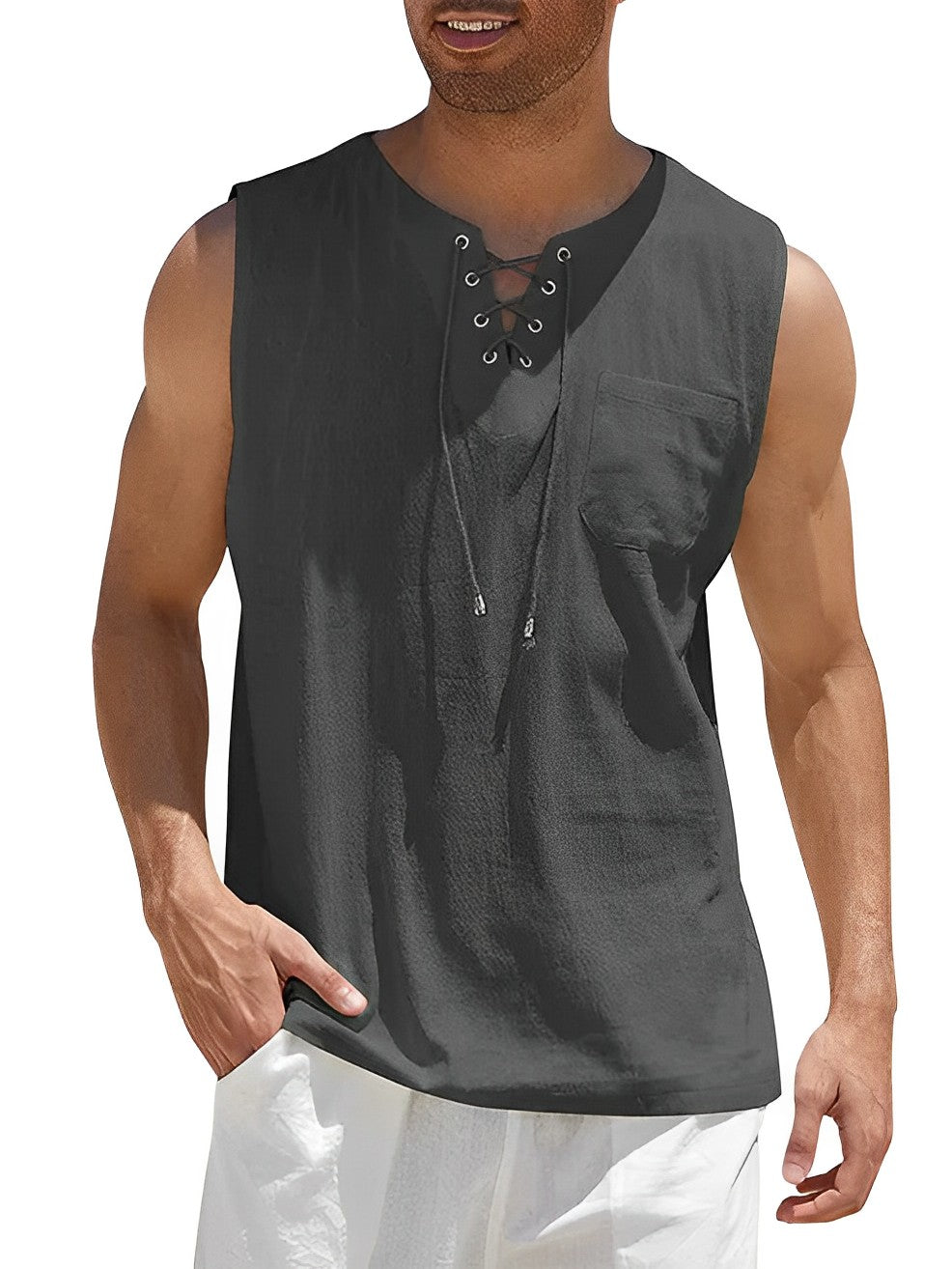 Miesten Tanktop Yksinkertainen Hengittävä Kangas