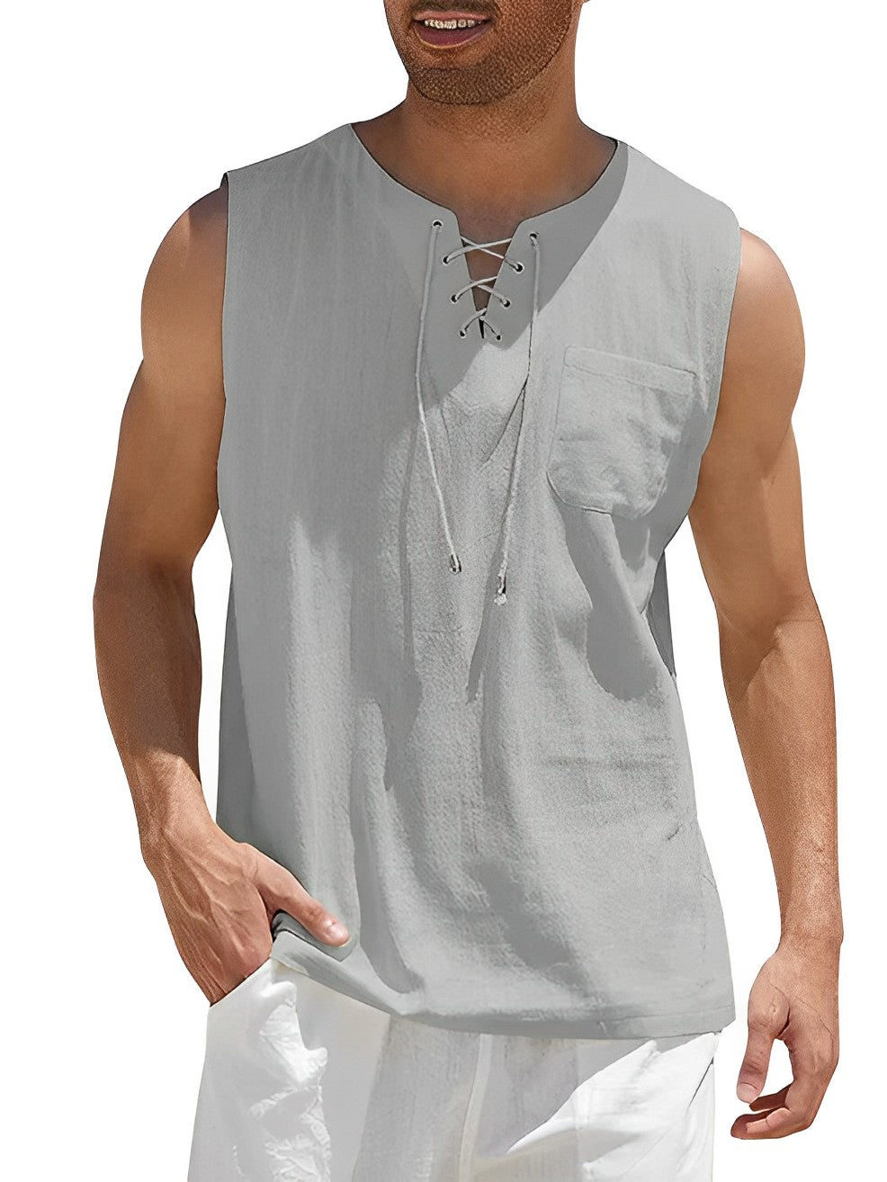 Miesten Tanktop Yksinkertainen Hengittävä Kangas