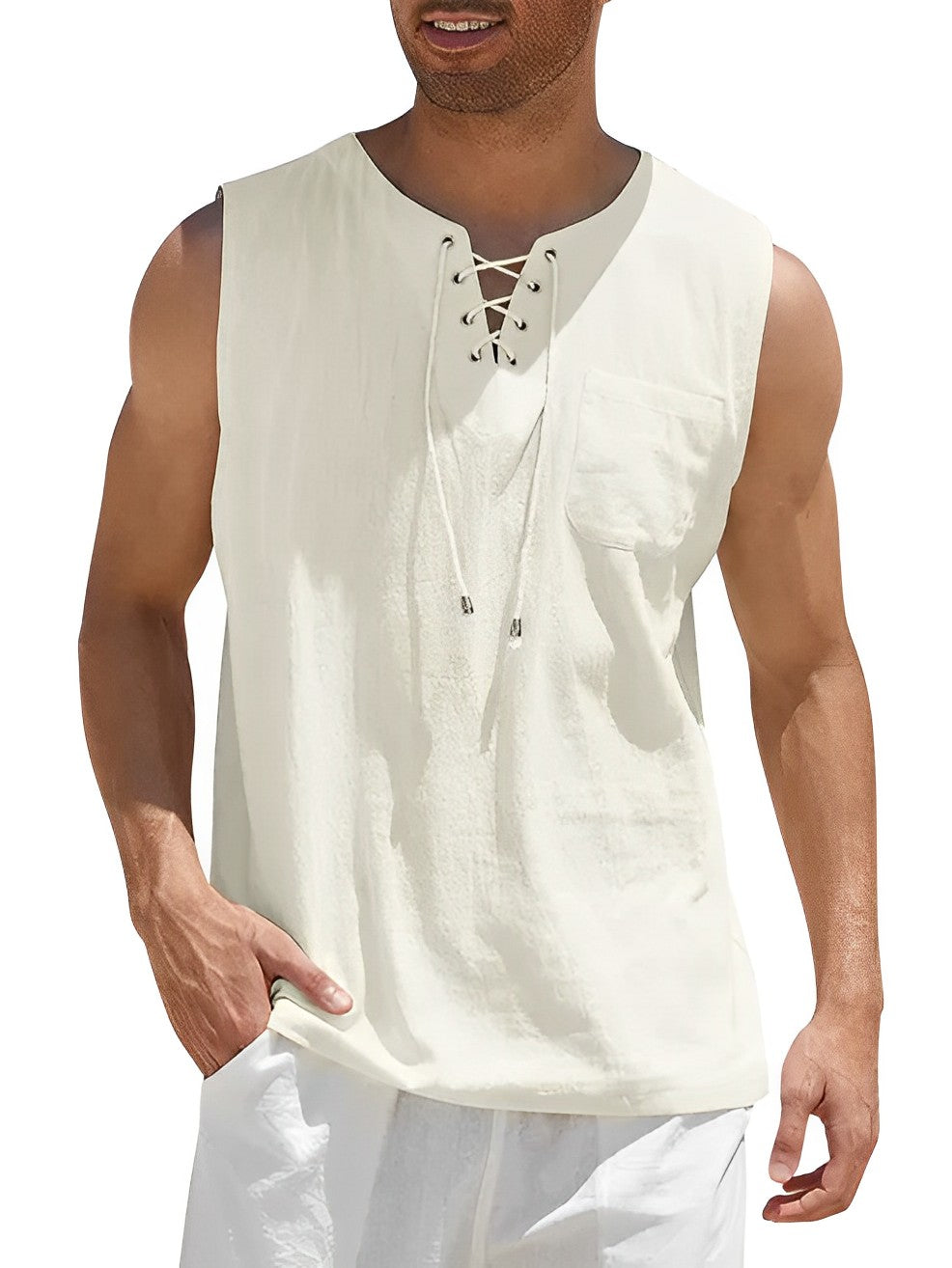 Miesten Tanktop Yksinkertainen Hengittävä Kangas