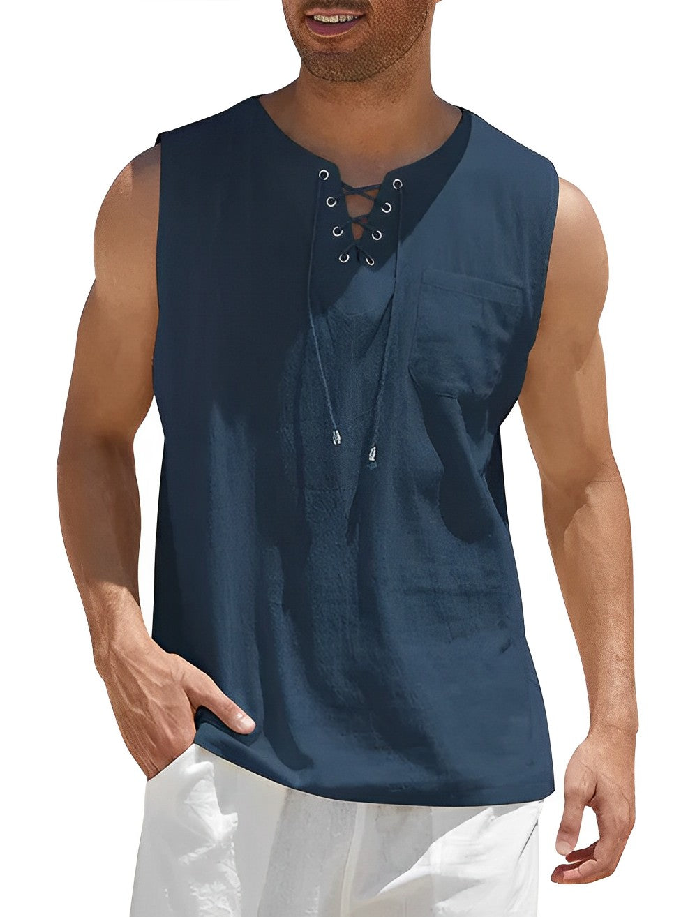 Miesten Tanktop Yksinkertainen Hengittävä Kangas