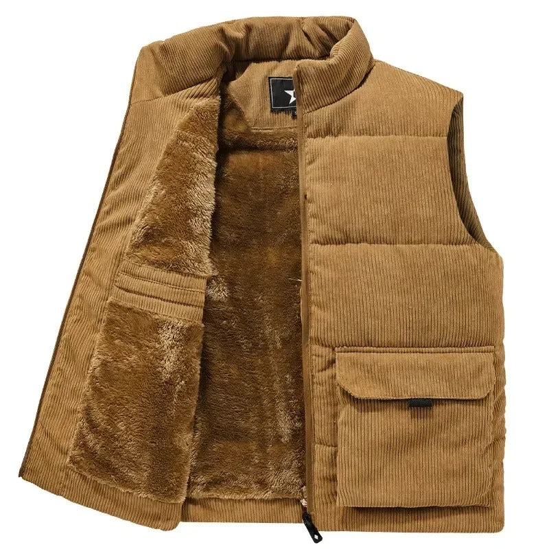 Miesten fleece toppaliivit lämmin liivi