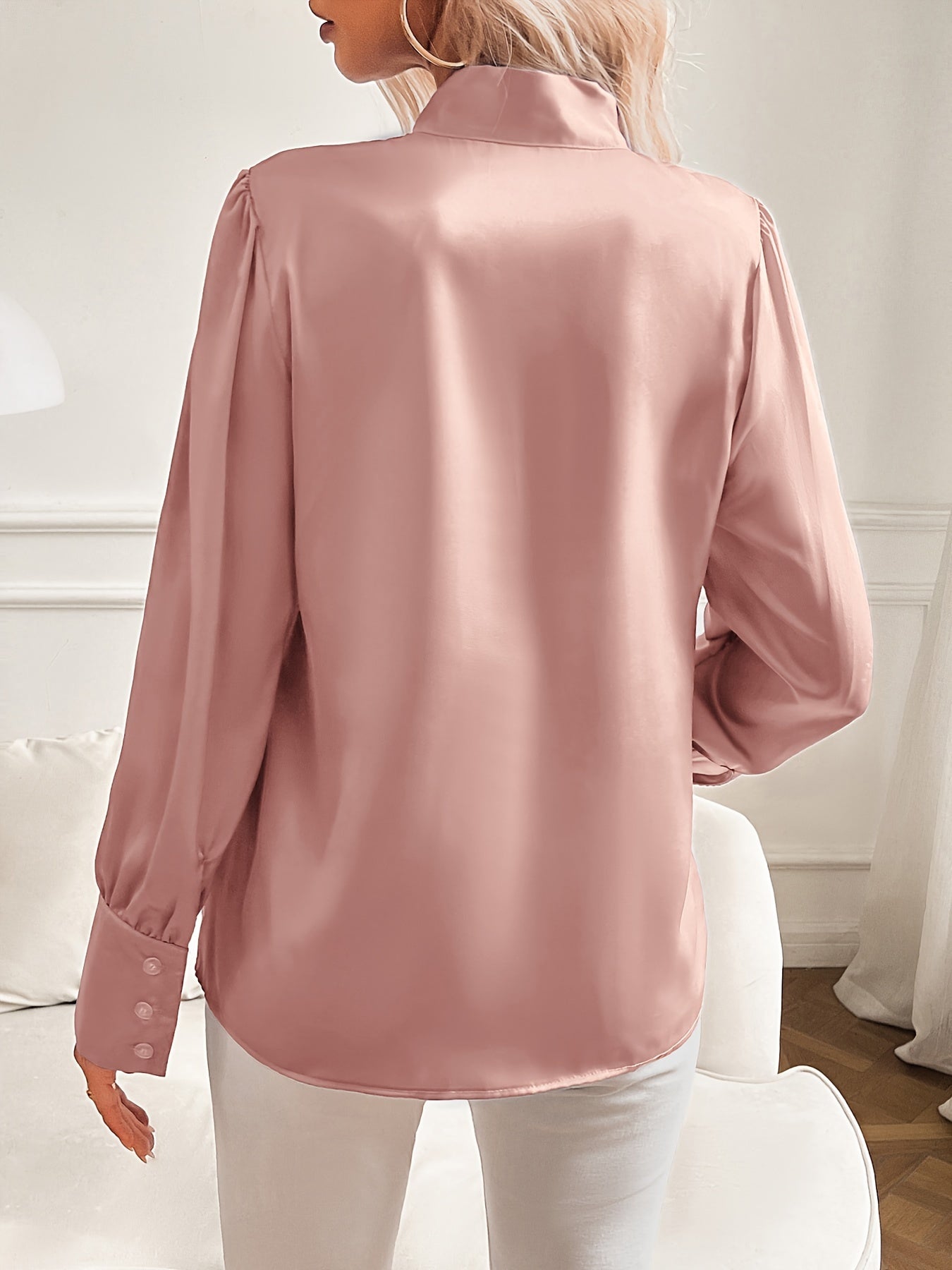 Naisten Bluse Silmukan yksityiskohta Silkelook Kevyt