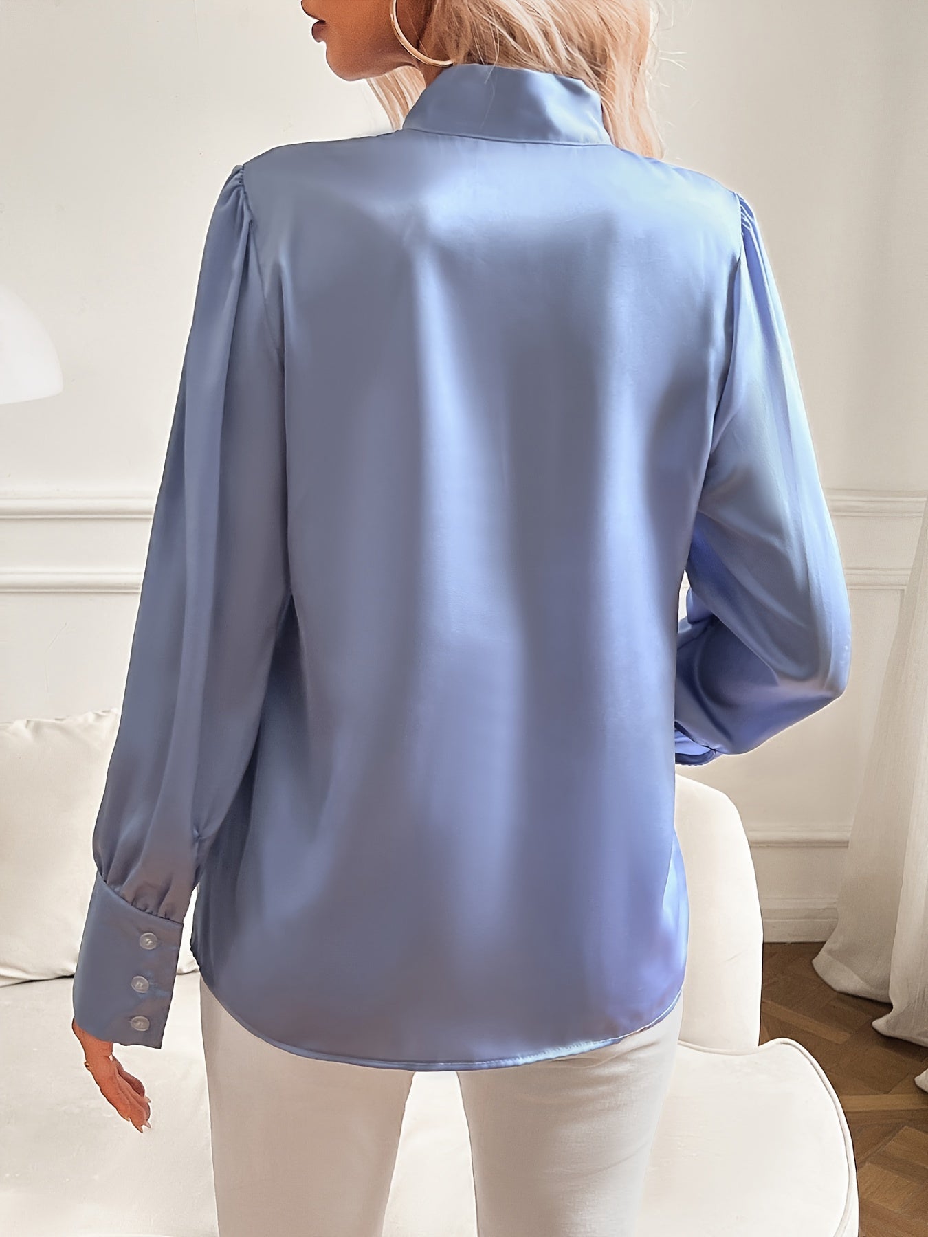 Naisten Bluse Silmukan yksityiskohta Silkelook Kevyt