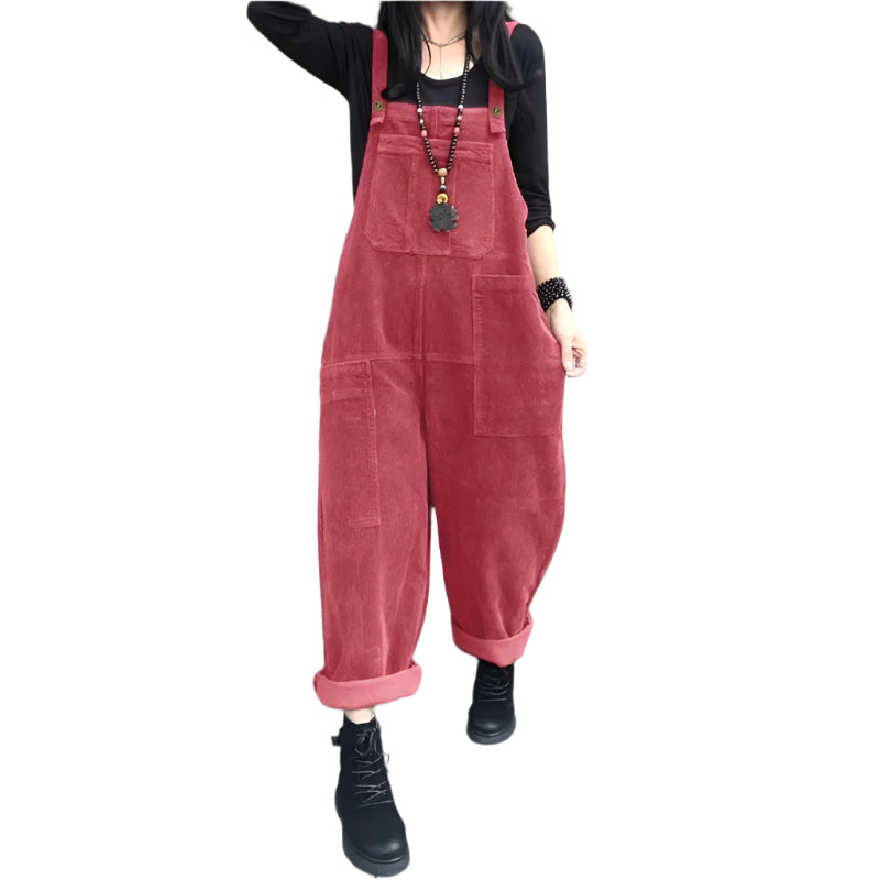 Naisten Corduroy Jumpsuit