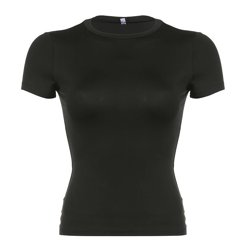 Naisten Crewneck Skinny T-paita