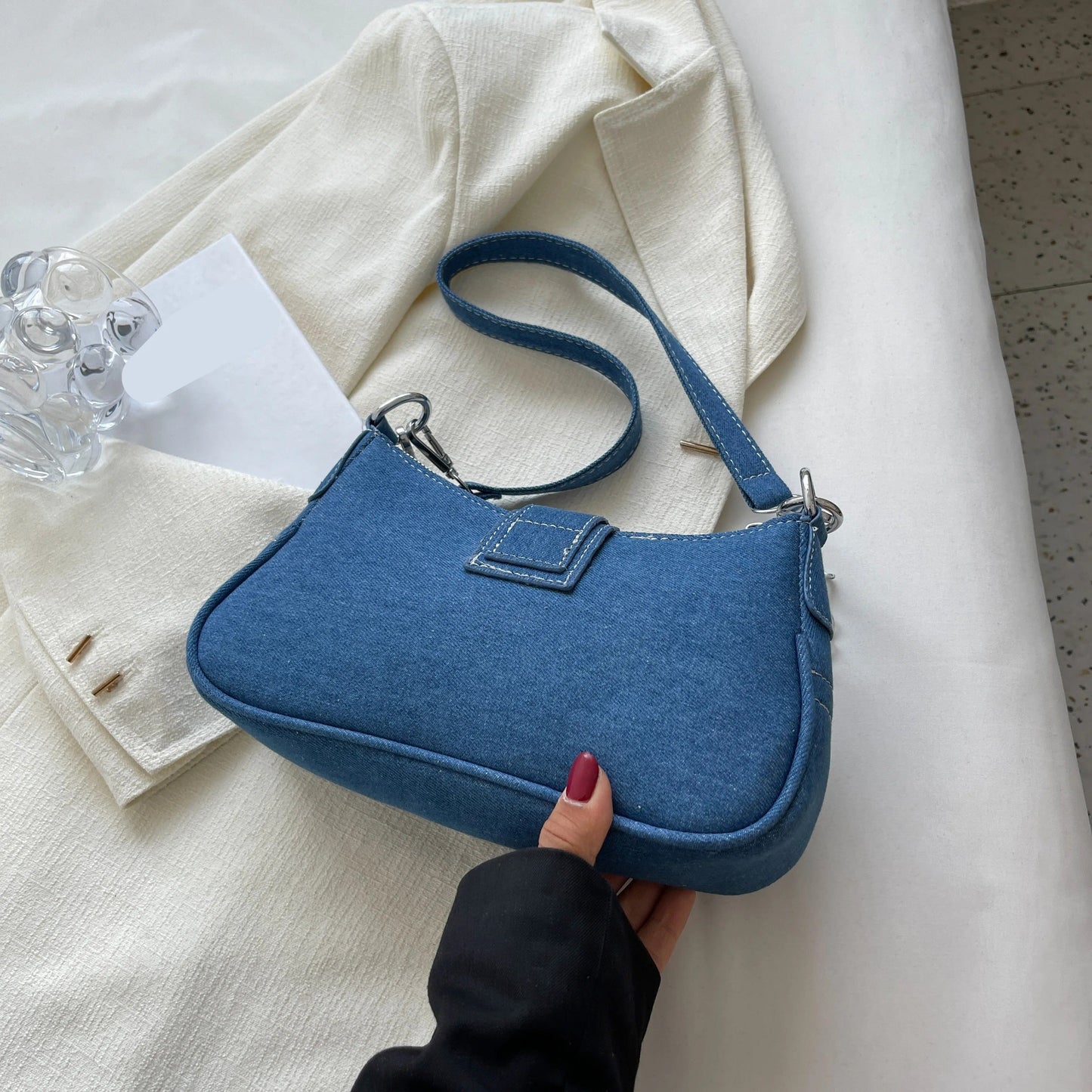 Naisten Denim Crossbody laukku