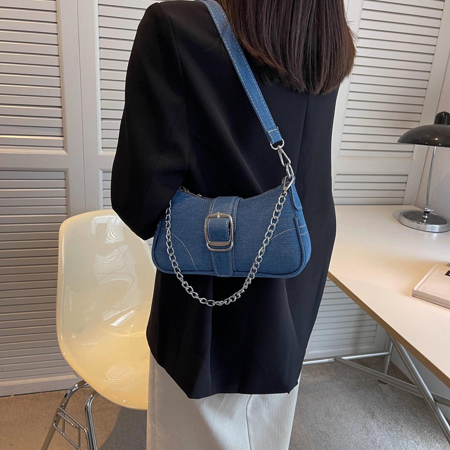 Naisten Denim Crossbody laukku