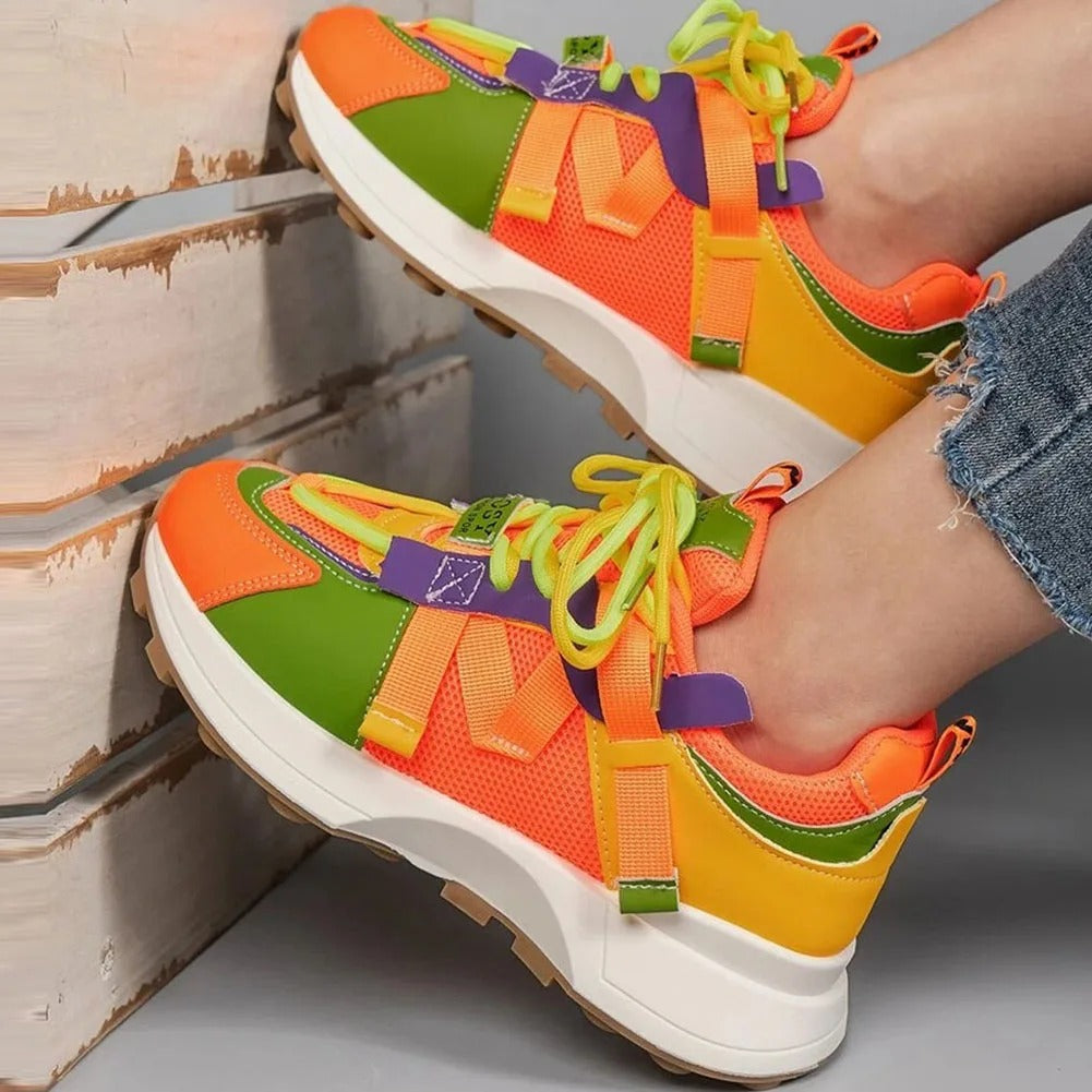 Naisten Hengittävä Värillinen Sneakers