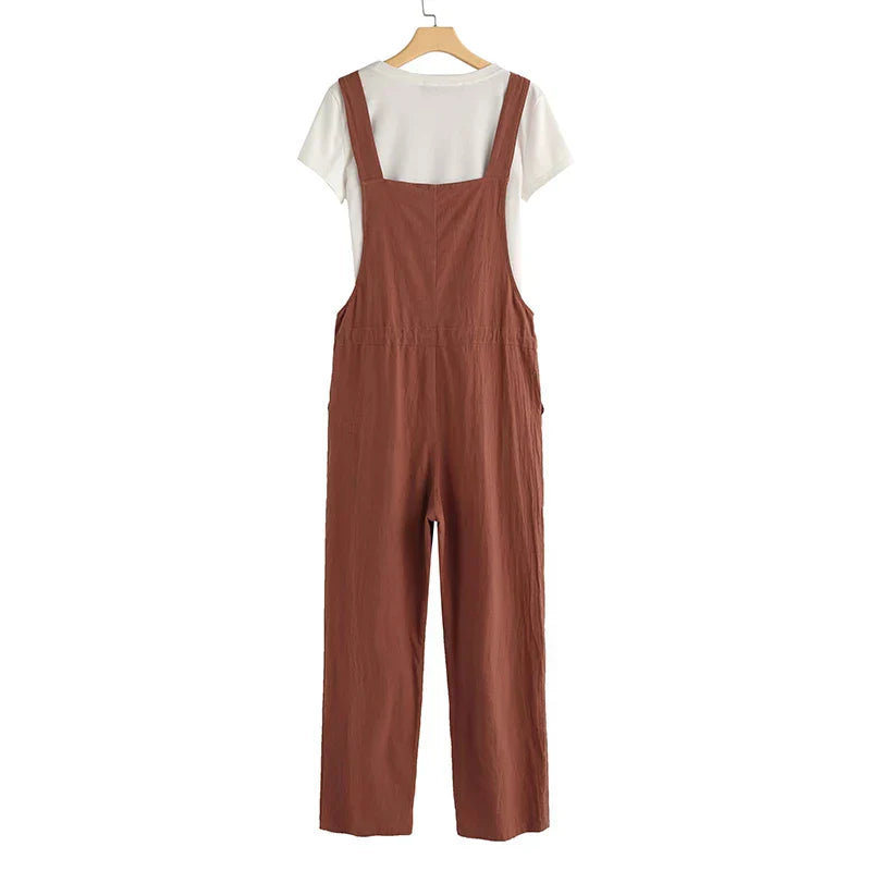 Naisten Hihaton Jumpsuit Rento Puuvilla Dungarees