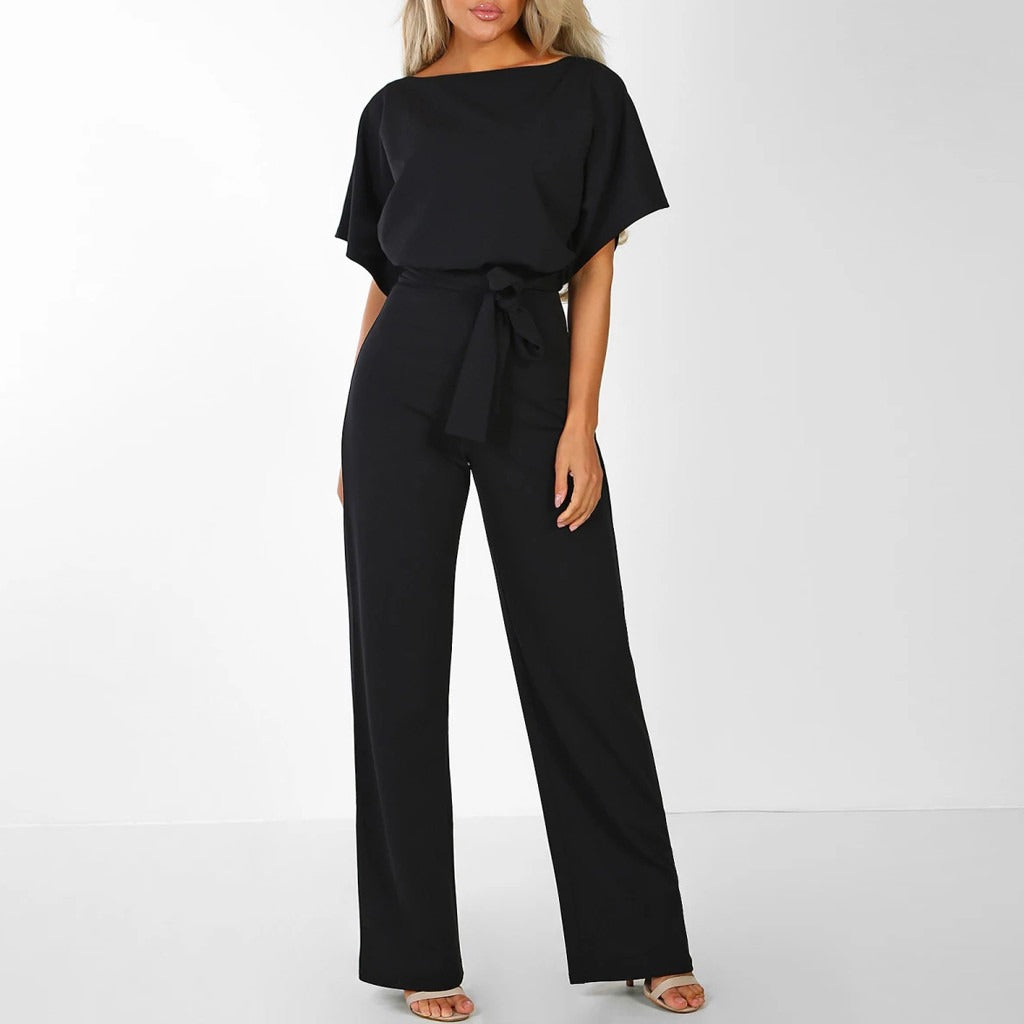 Naisten Jumpsuit Leveillä Jaloilla Pitsi-yksityiskohdilla Polyesteri