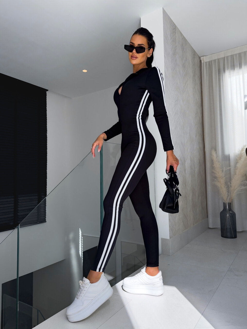 Naisten Jumpsuit Urheilullinen Muotoilu Mukavasta Polyesterista