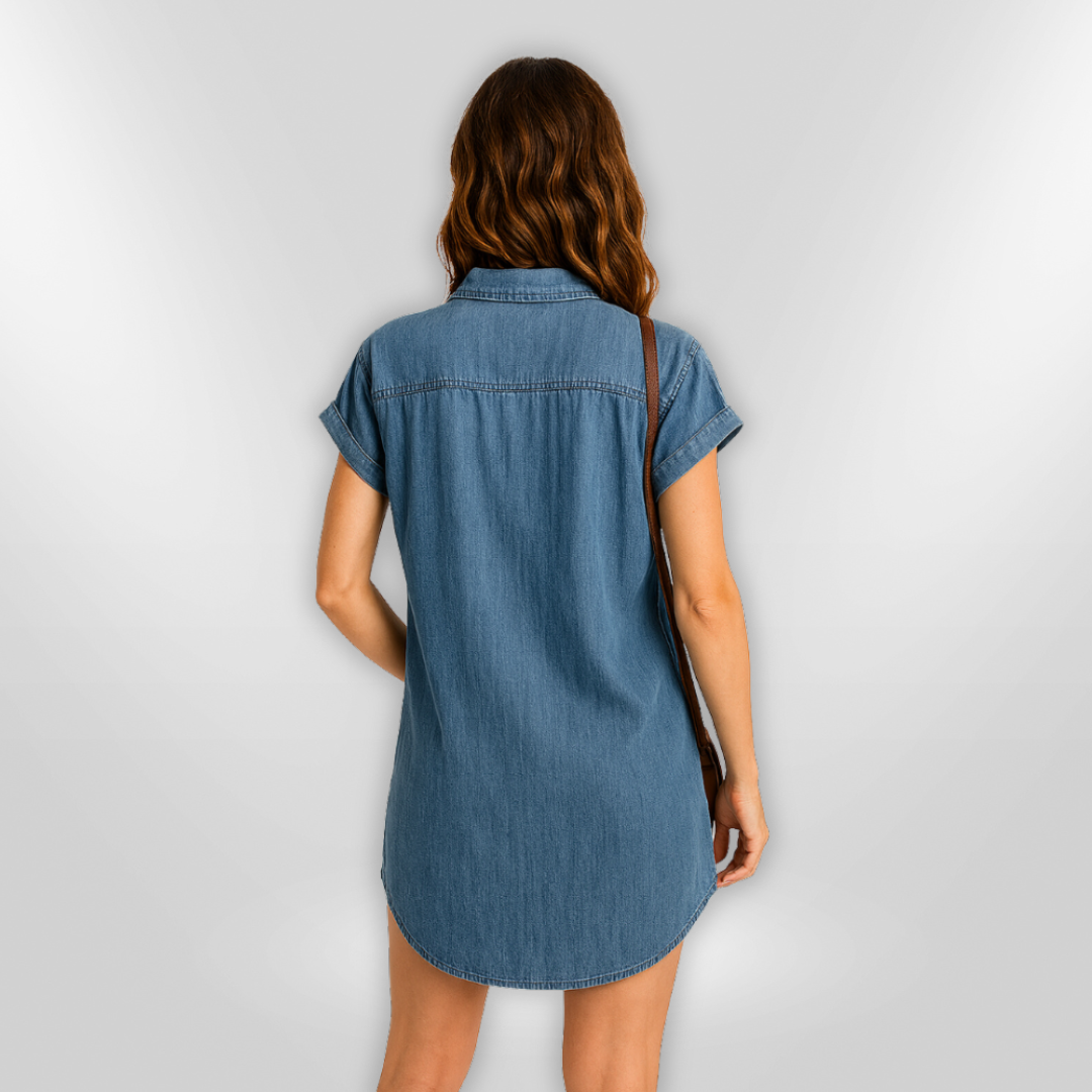 Naisten Kesämekko Napitettu Denim