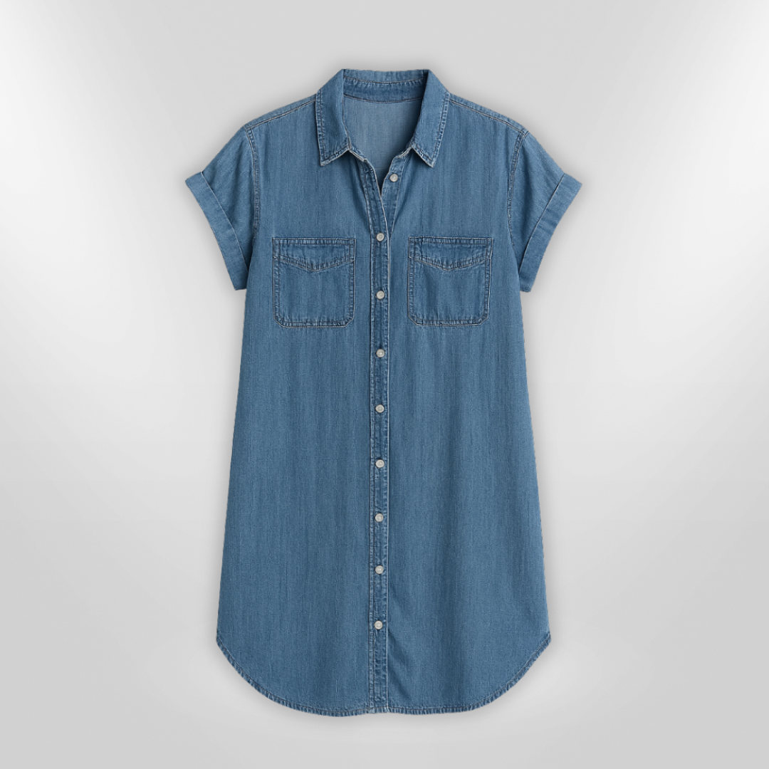 Naisten Kesämekko Napitettu Denim