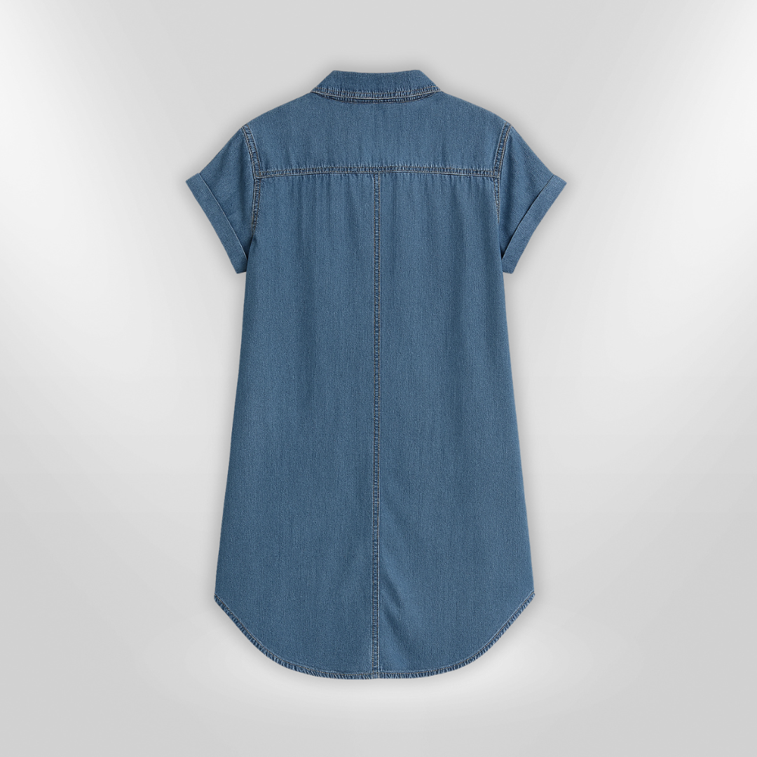 Naisten Kesämekko Napitettu Denim