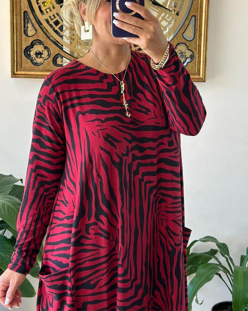 Naisten Maxi Mekko Rento Printti Puuvillasekoite