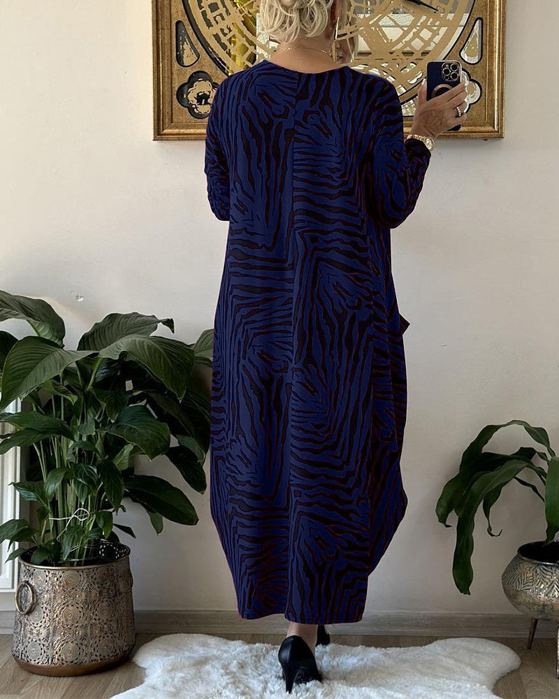 Naisten Maxi Mekko Rento Printti Puuvillasekoite