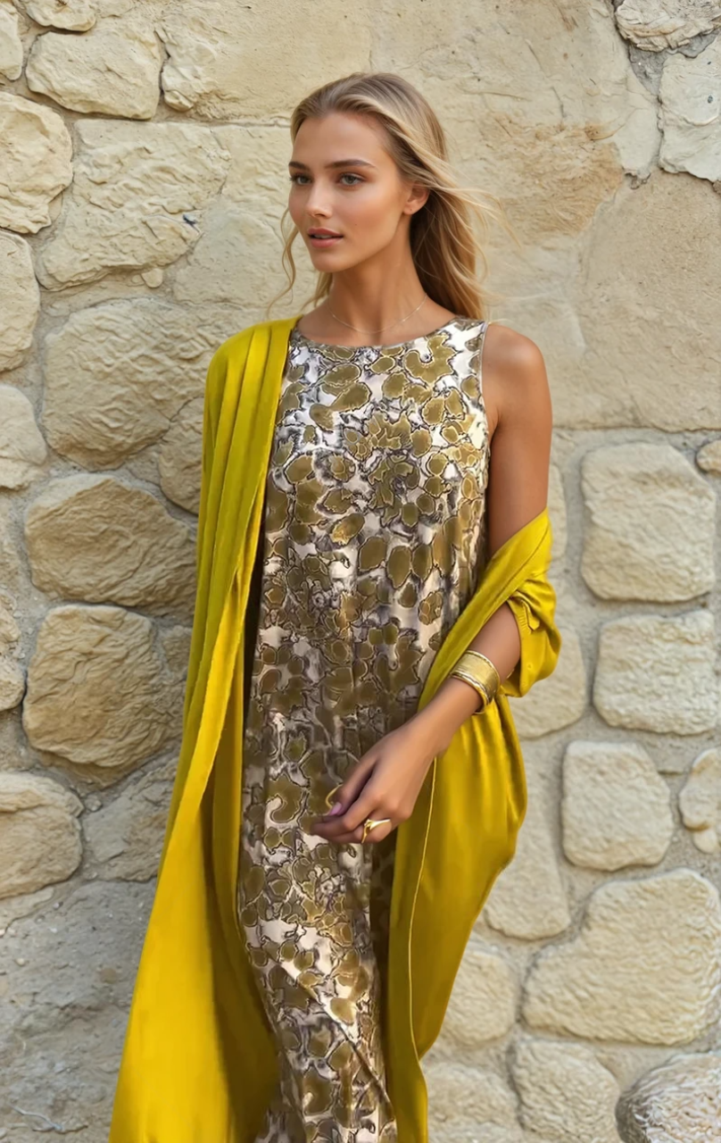 Naisten Maxi Mekko Virtaava Design