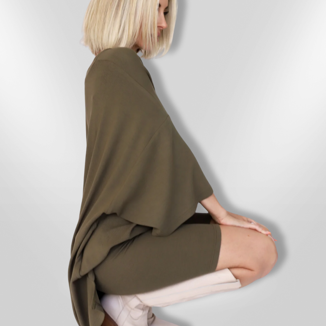 Naisten Mukava Setti Yhdistelmä Oversized Paita ja Shortsit