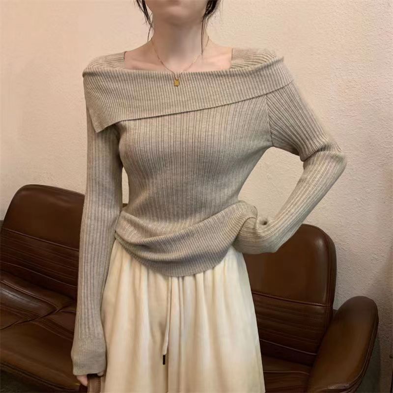 Naisten Off Shoulder Neulepusero