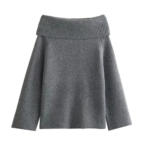 Naisten Off Shoulder Neuletakki