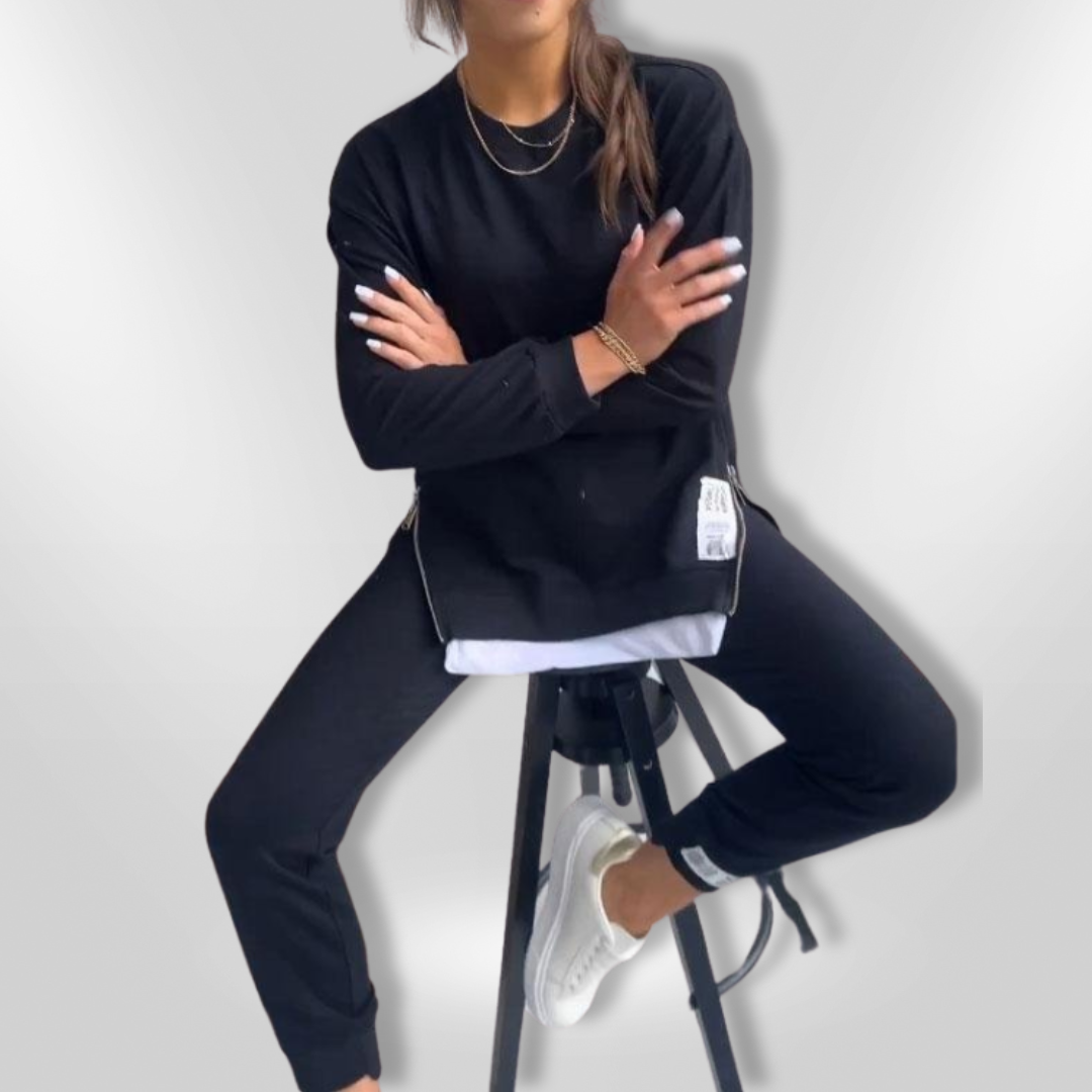 Naisten Oversized Huppari ja Joggerit Pehmeä Loungewear